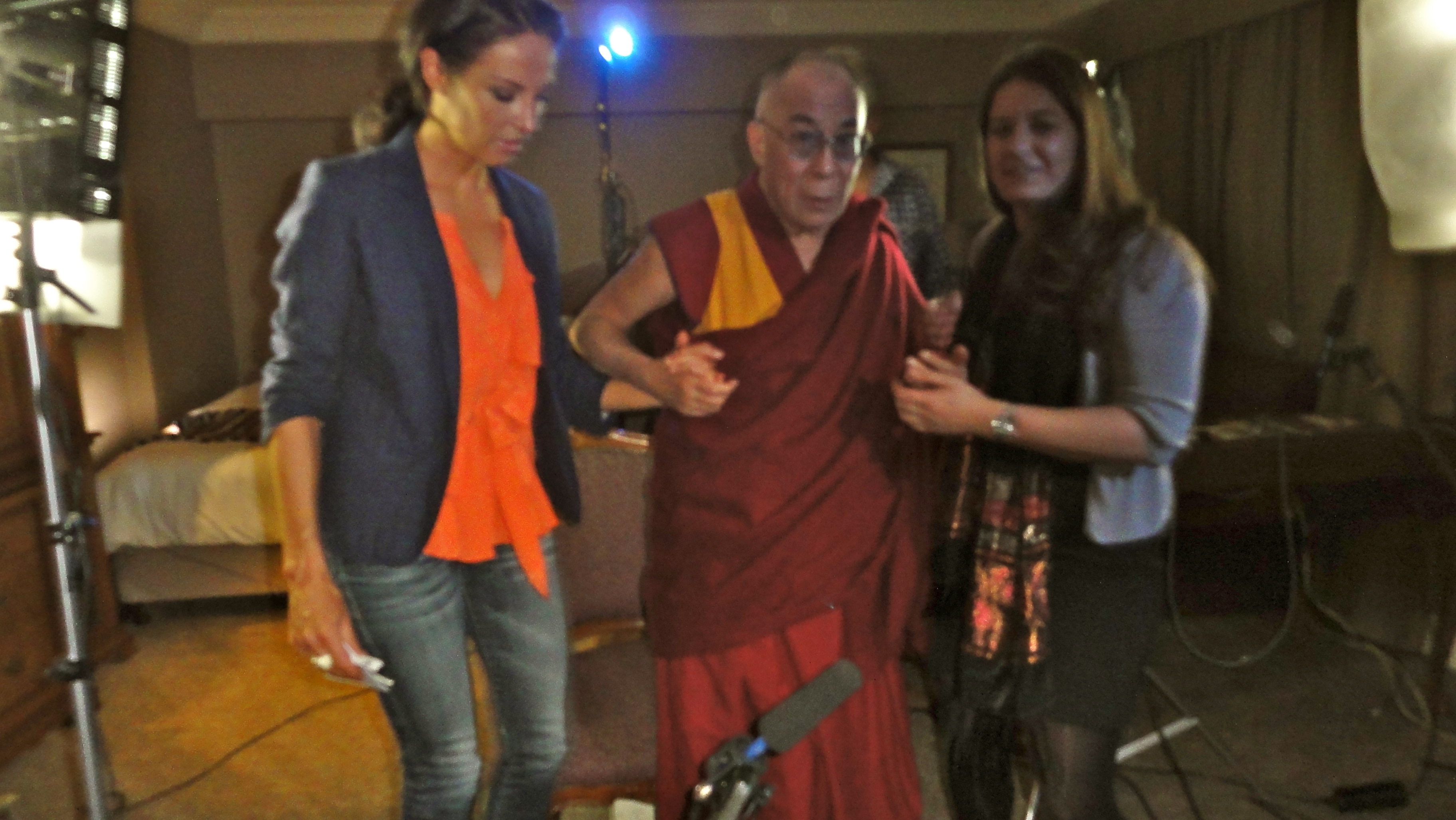 DSC05202 holding hands with the Dalai Lama...