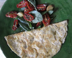 chia omlette Tuesday eats: breakfast...sans grains and sugar!
