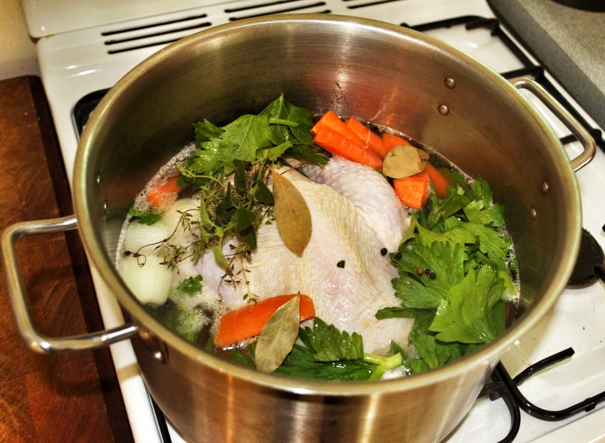 image how to make chicken stock (and my mum's chicken soup)