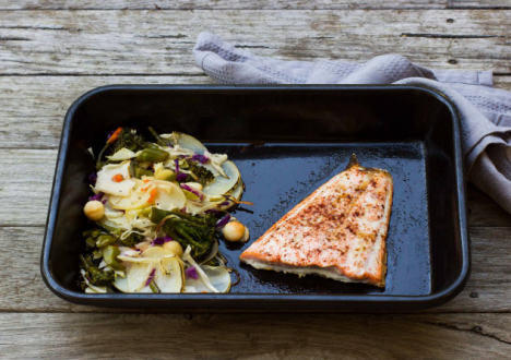 One pot salmon, recipe below. Photography by Martyna Candrick.