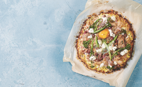 This is quite possibly my favourite recipe in the book…made with cauliflower as the pizza base.