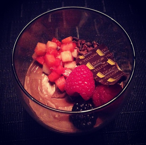 My #iqs choc avo mousse for dessert at ... made with brown rice syrup!