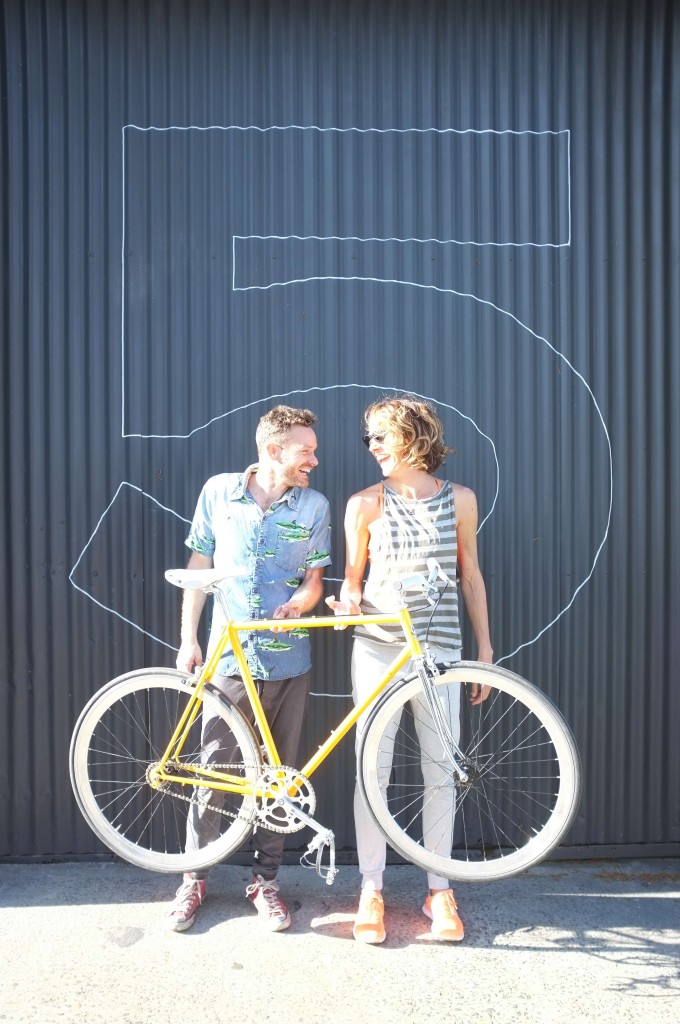 Pablo and I with my new bike. Pimped out in yellow and chrome. 