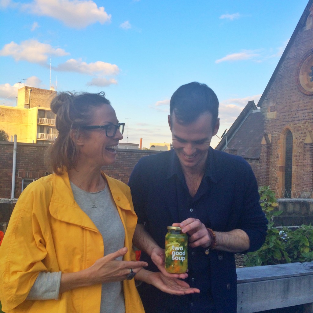 Here I am with IOOSK founder Rob Caslick holding a jar of the IQS Kung-Flu Fighting Soup, now on the menu!
